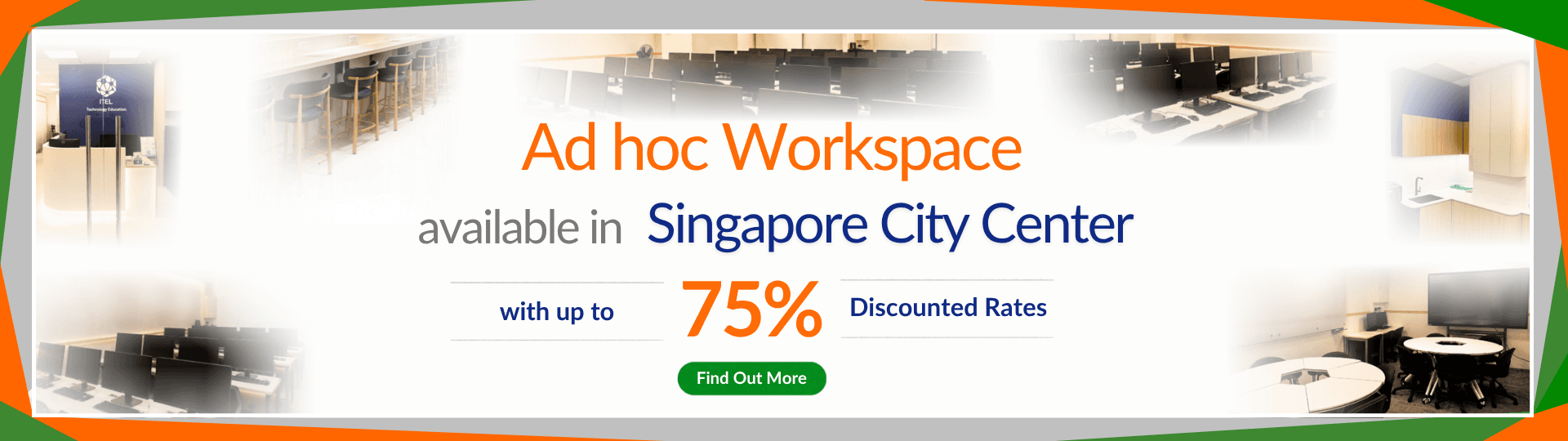 Ad hoc Workspace available in Singapore City Center with up to 75% discounted rates