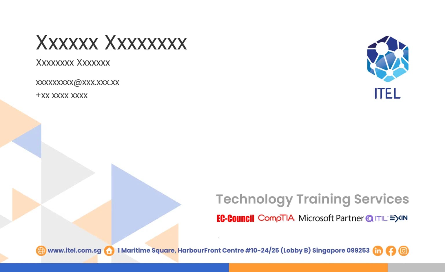FSC-certified ITEL business card